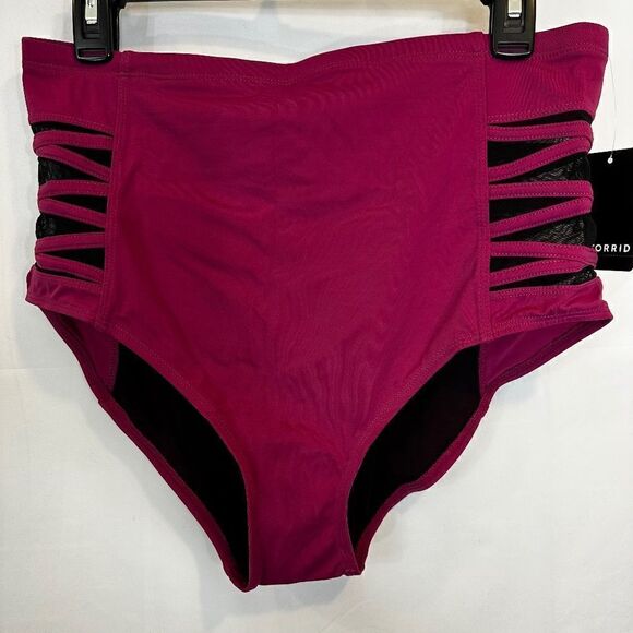 Torrid High-Rise Lattice Side Swim Bottom 5X - Picture 1 of 13